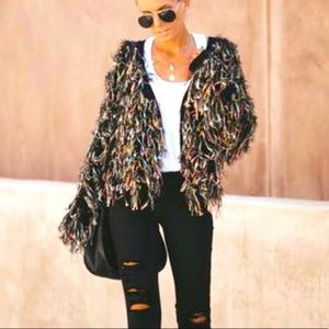 VICI Dolls Multi Colored Fringe Cardigan